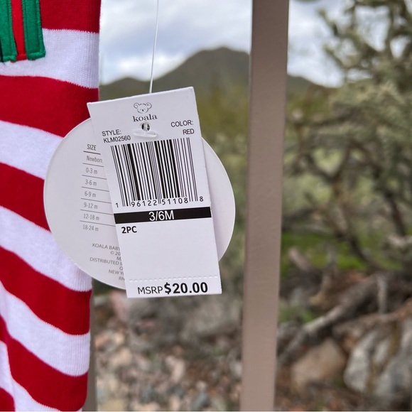 Koalakids NWT 2Pc Boys/Girls My 1St Christmas Size 3-6Mos Color Red, White - Picture 2 of 10